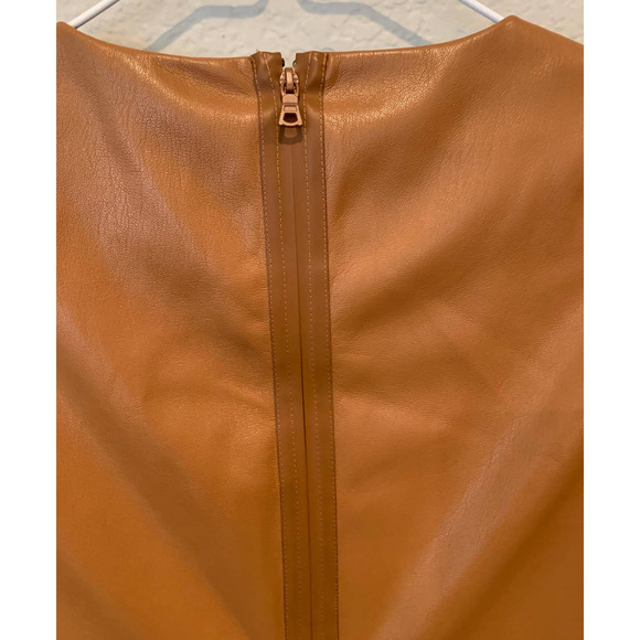 ALICE + OLIVIA Inka Long Sleeve Faux Leather Body-Con Dress (2) - Picture 8 of 9